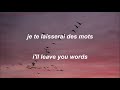 Video thumbnail of "je te laisserai des mots // patrick watson lyrics with english translations"
