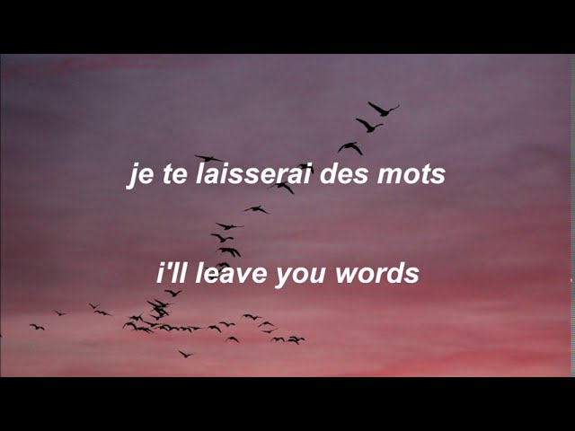 je te laisserai des mots // patrick watson lyrics with english translations class=