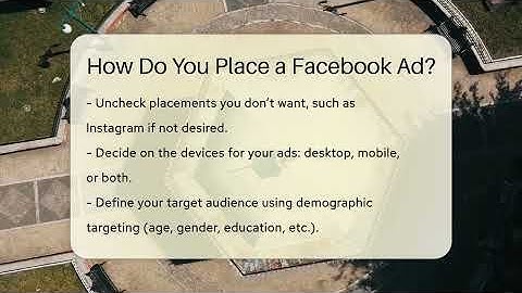 How Do You Place a Facebook Ad? - Everyday-Networking