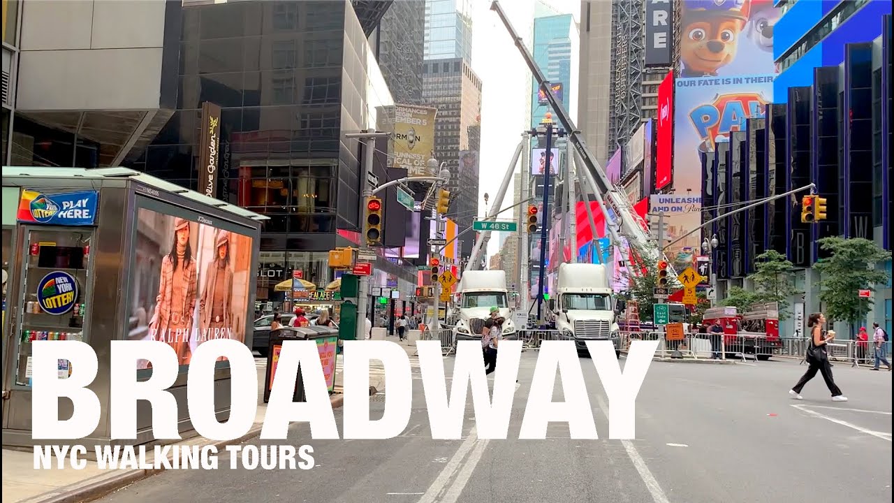 [4K]Walking Broadway, NYC 59th St Columbus Circle - 48th St Times Square Manhattan, New York City