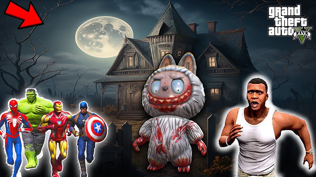 Franklin and Avengers Fight With Labubu Doll in GTA5 | GTAV Avengers | A.K GAME WORLD