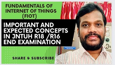 FUNDAMENTALS OF INTERNET OF THINGS (FIOT) IMPORTANT CONCEPTS AND QUESTIONS JNTUH R18/R16
