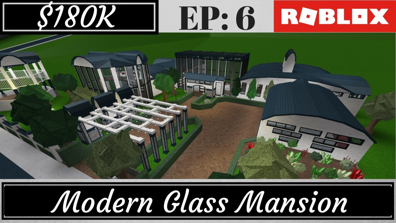 Roblox Bloxburg: Modern Glass Mansion (Speed Build 