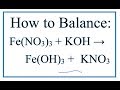 Balancing Chemical Equations Concepts