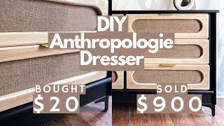 DIY Anthropologie Dresser | EXTREME Furniture Transformation | Bought for $20 sold for $900