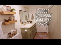 BUDGET BATHROOM MAKEOVER *REVEAL* | EASIEST VERTICAL SHIPLAP WALL EVER + FRAMING THE MIRROR