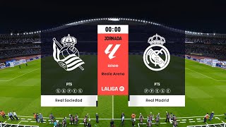 Real Sociedad vs Real Madrid | Reale Arena | 2023-24 La Liga | PES 2021
