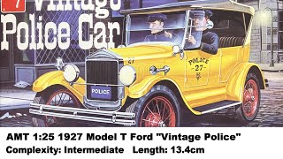 AMT 1:25 Model T Ford Vintage Police Car Kit Review