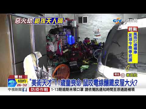 "美術天才"11歲童喪命 鼠咬電線釀鐵皮屋大火?│中視新聞 20200810