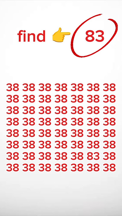 find the odd number 83.eyes test  #shorts #viral #trending