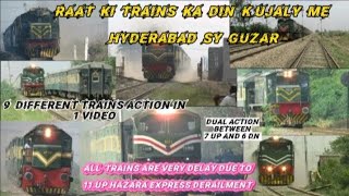 Raat Ki Trains Ka Din k Ujaly Me Hyderabad Sy Guzar @Shani Awan Trains Vlogs ll Subscribe ll