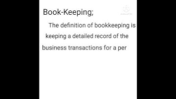 What is Book-keeping (Definition of Book-keeping)? Bookkeeping in Accounting #bookkeeping