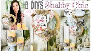 🌸6 DIYS SHABBY CHIC DOLLAR TREE CRAFTING MY STASH 🌸MOTHER'S DAY DECOR CRAFT Olivia Romantic Home DIY