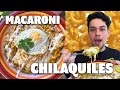 Oscar Attempts to Cook MACARONI CHILAQUILES || Foodbeast Recipe Challenge