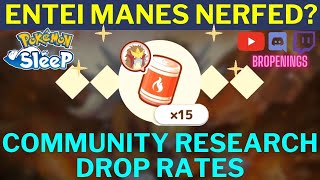 Entei Manes Nerfed or Buffed? Community Research Drop Rates (Preliminary Data) #pokemonsleep