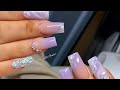 Super Pretty Lilac Ombré Acrylic Nails