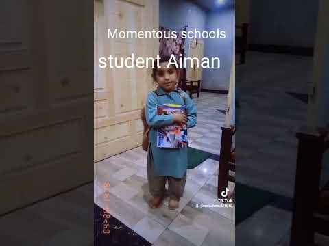 Aiman , a student of Momentous School Alhamd campus Zahirpir
