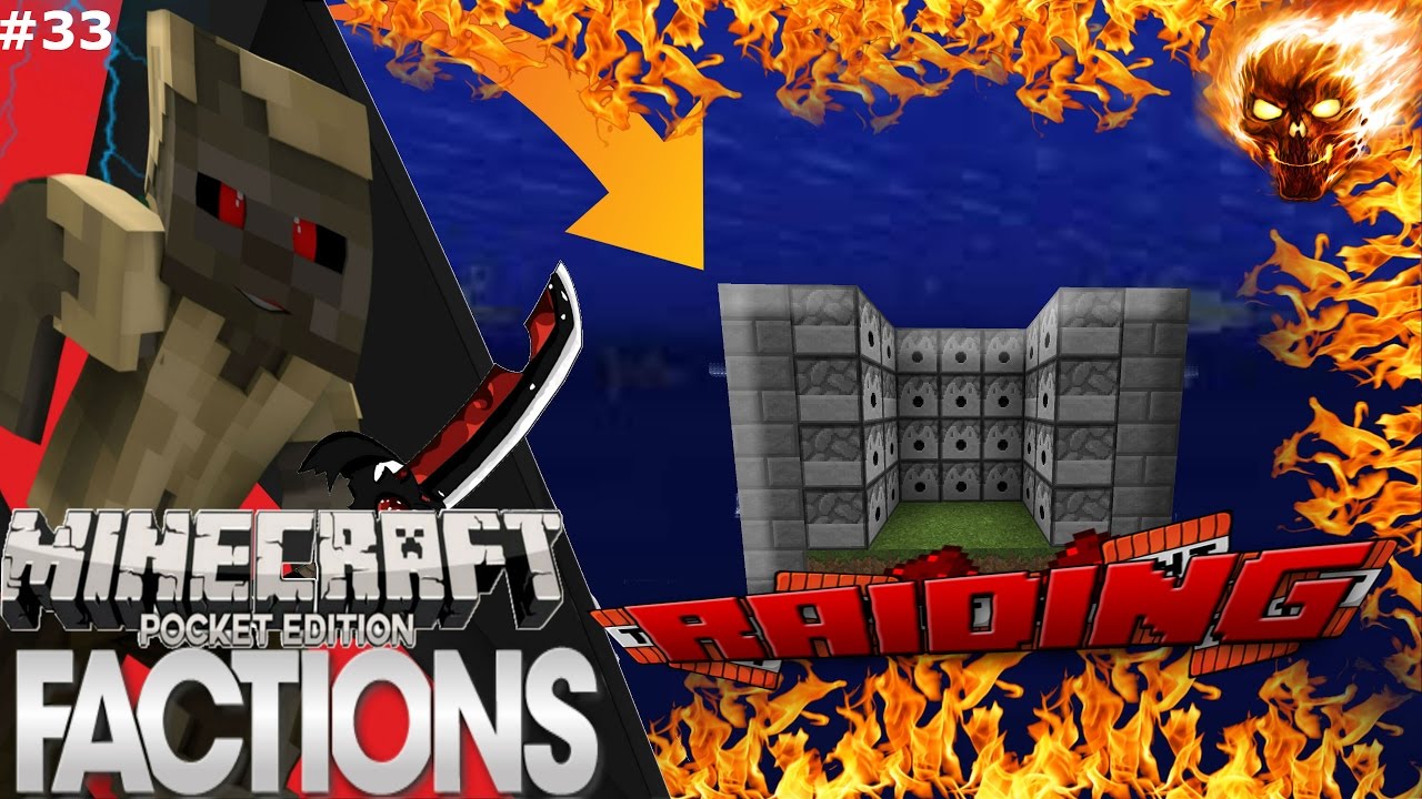 FACTION WARS!| Minecraft PE Factions Server Let's Play #33:[MCPE 1.0.7