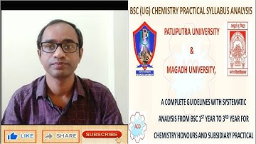 PPU/MU Chemistry (Honours/Subsidiay) BSc(Part1,2&3) Marks distribution & Practical Syllabus analysis