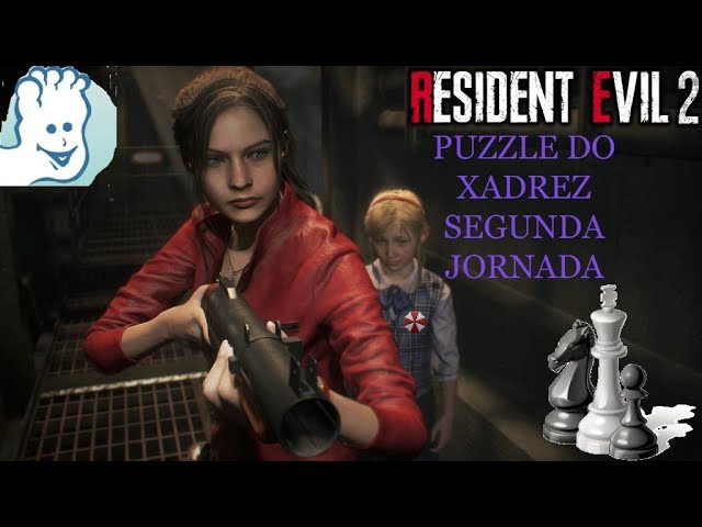 RESIDENT EVIL 2 REMAKE - CLAIRE, PUZZLE DO XADREZ, ENCONTRE AS VELAS PARA A  IGNIÇÃO 