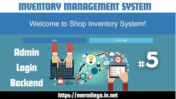 Inventory Management System Admin Login Backend || Inventory Management project tutorials #5