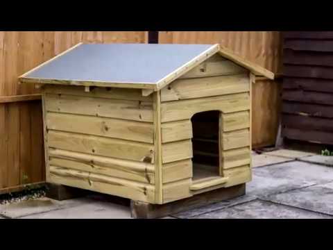 how to build a large dog house - YouTube