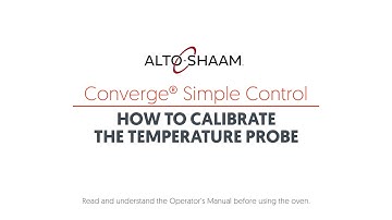 Converge Simple Control: How to Calibrate Temperature Probe