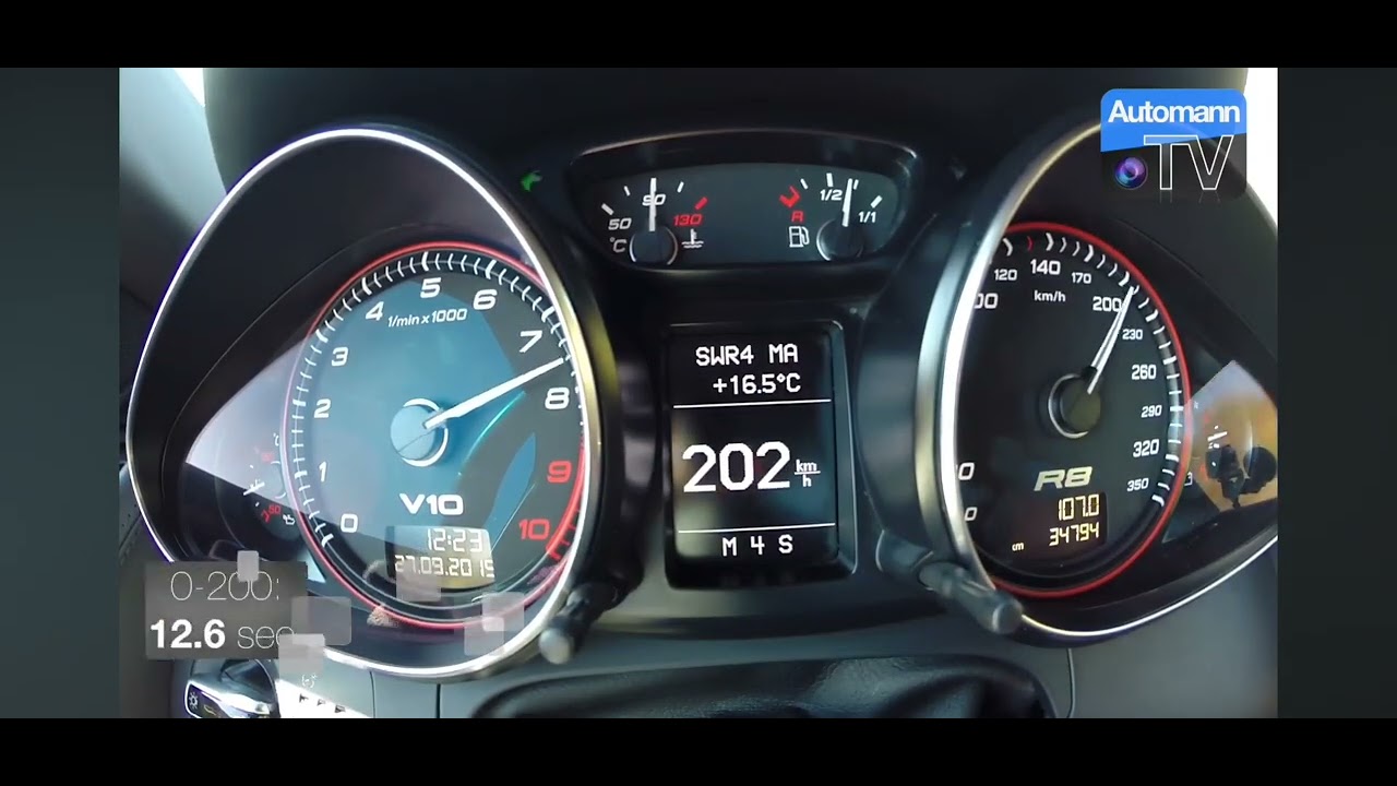 #89 Audi R8 V10 5.2 FSI 525HP 0-287km/h