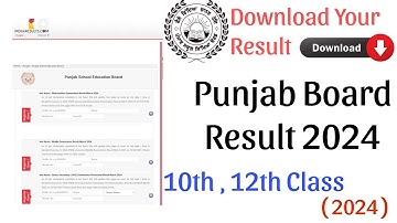how to check result 10th class 2024 pseb / check 10th class result 2024 punjab board #psebresult