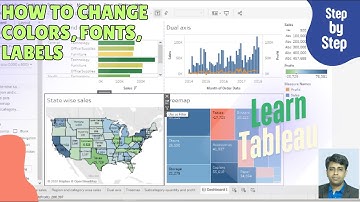 How to Change Colors, Fonts, Labels in Tableau | Edit Axis & Format | Step-by-Step Tutorial