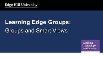 Group Tool Video 5: Creating a Smart View
