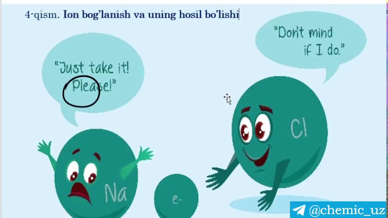 Kimyoviy bog'lasnish va uning turlari va hossalari