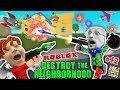 ROBLOX Destroy the Neighborhood w/ Airplane? AWESOME a 💩 Bomb! (FGTEEV Get Rich Destruction #42)