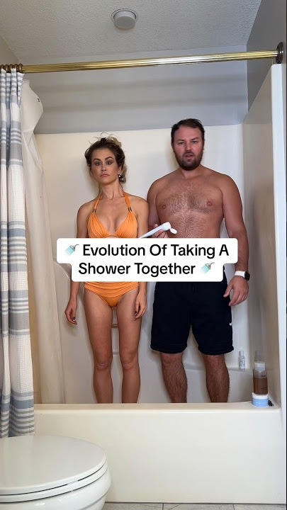 Evolution of taking a shower together 🚿 #couples #shorts