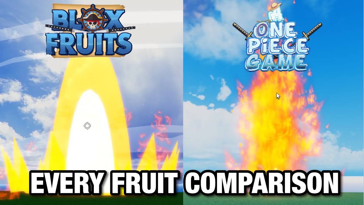 Blox Fruits vs One Piece Fruit Comparison - BiliBili