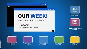 A Weekly Planner for Online Lessons in an operating system