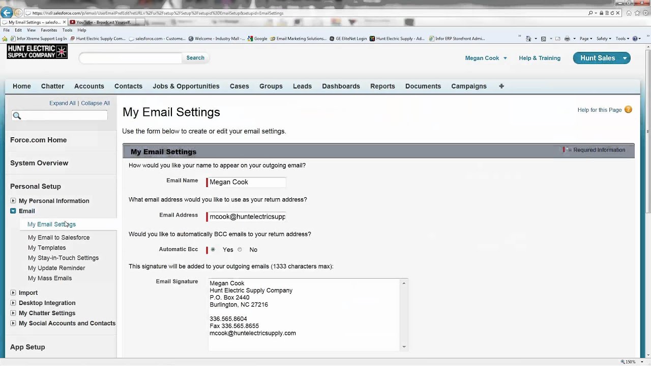 How to setup email signature in salesforce Einstein Hub SalesForce Guide