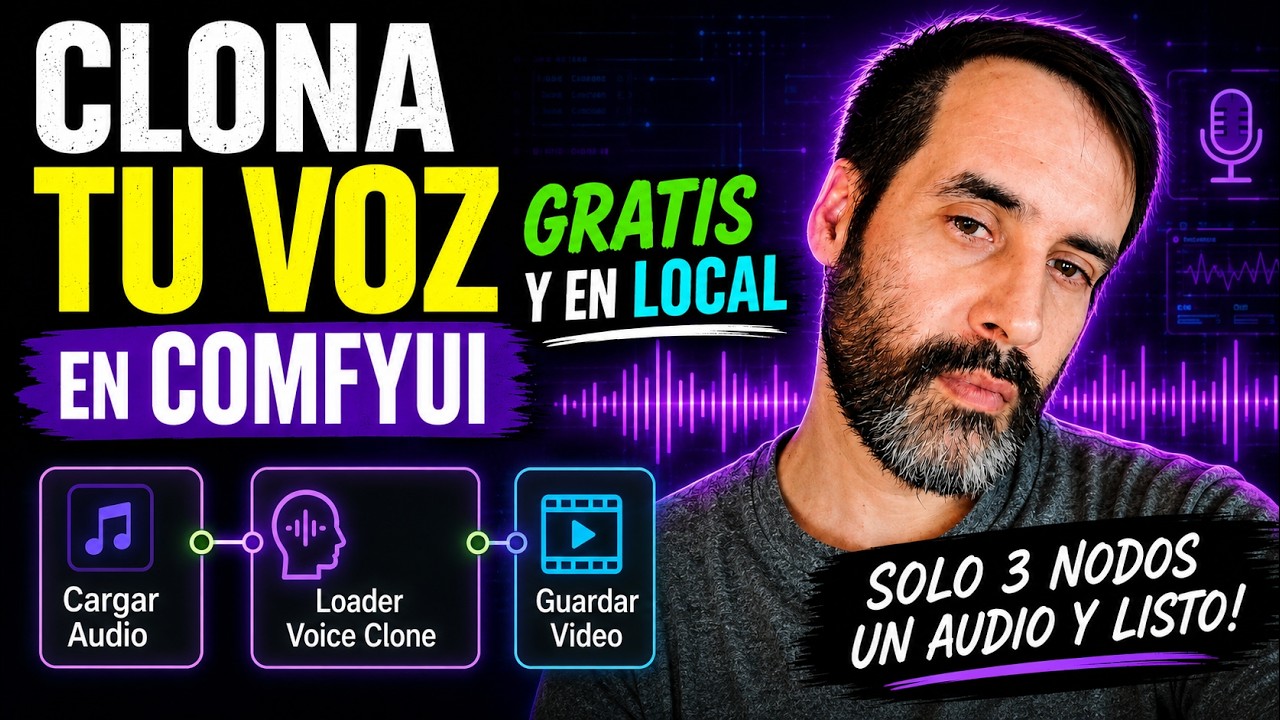 Miniatura del vídeo de ANDO TV: Aprende a clonar tu propia voz en comfyui totalmente gratis y en local