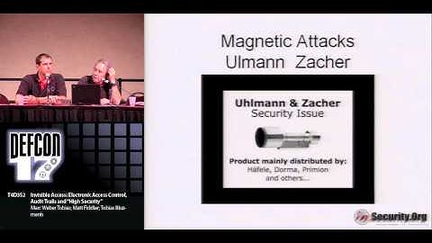 DEFCON 17: Invisible Access: Electronic Access Control, Audit Trails and "High Security"