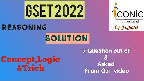 gset paper 1 reasoning solutions  November 2022 | Gset paper 1 solution #Gset2022