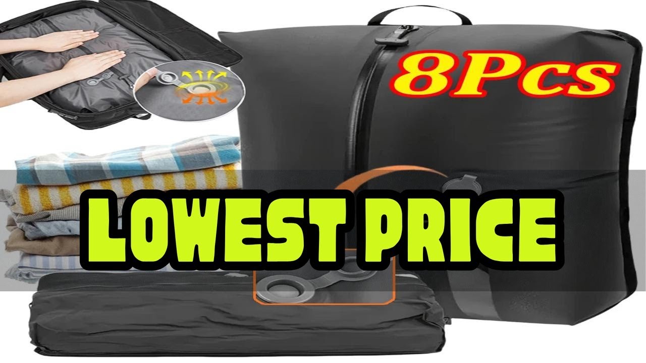 1-8Pcs Vacuum Bag for Travel Vacuum Compression Bags Reusable Vacuum Bag with See-Through Strip Spa