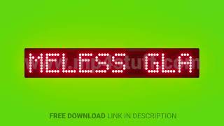 Step Into Timeless Glamour Scrolling Red Dot Matrix LED Text Animation on Green Screen Seamless Loop