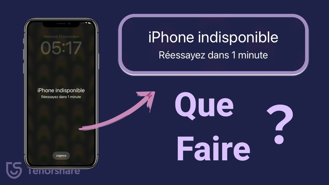iPhone indisponible, Que faire ??? [ iOS 16/17 ] - YouTube