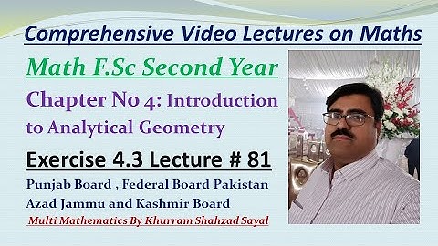 Distance Between Parallel Lines, Slope of Line, Math FSC Part 2, Ch 4 Ex 4.3 Lec 81