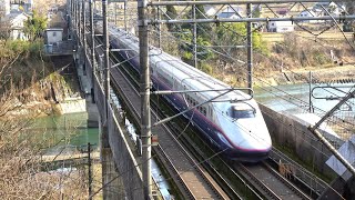 〔4K UHD|cc〕JR東日本・上越新幹線：浦佐～長岡駅間、E2系『とき号』走行シーン。