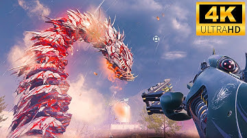 MW3 ZOMBIES - VR-11, GIANT RED WORM, ELDER DARK AETHER 4K GAMEPLAY (No Commentary)