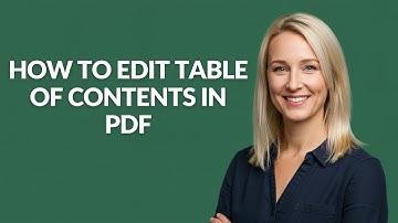 How to Edit Table Of Contents In Pdf - Julia