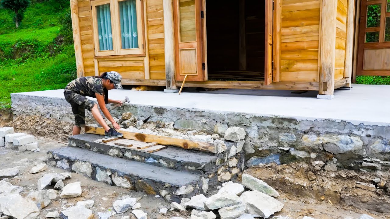 From Foundation to Finish - 90 Days Alone – Watch Her Craft Stunning Stone Doorsteps by Hand