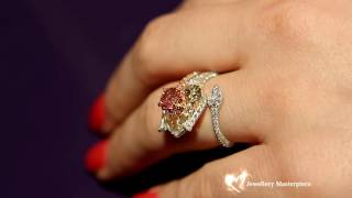 Boghossian ring with five-carat Pink diamond at  Biennale des Antiquaires 2016