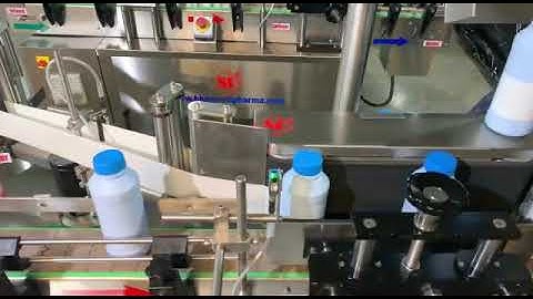 Round HDPE Shampoo Bottle Sticker Labelling Machine